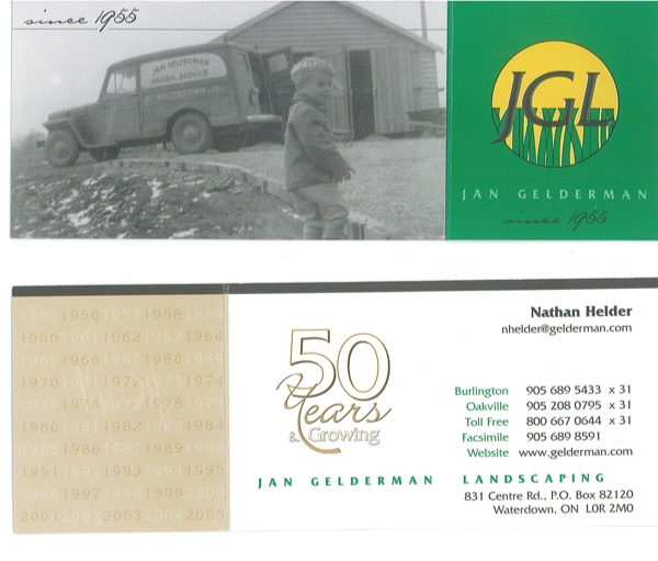 Jan Gelderman Landscaping celebrated its 50th anniversary.