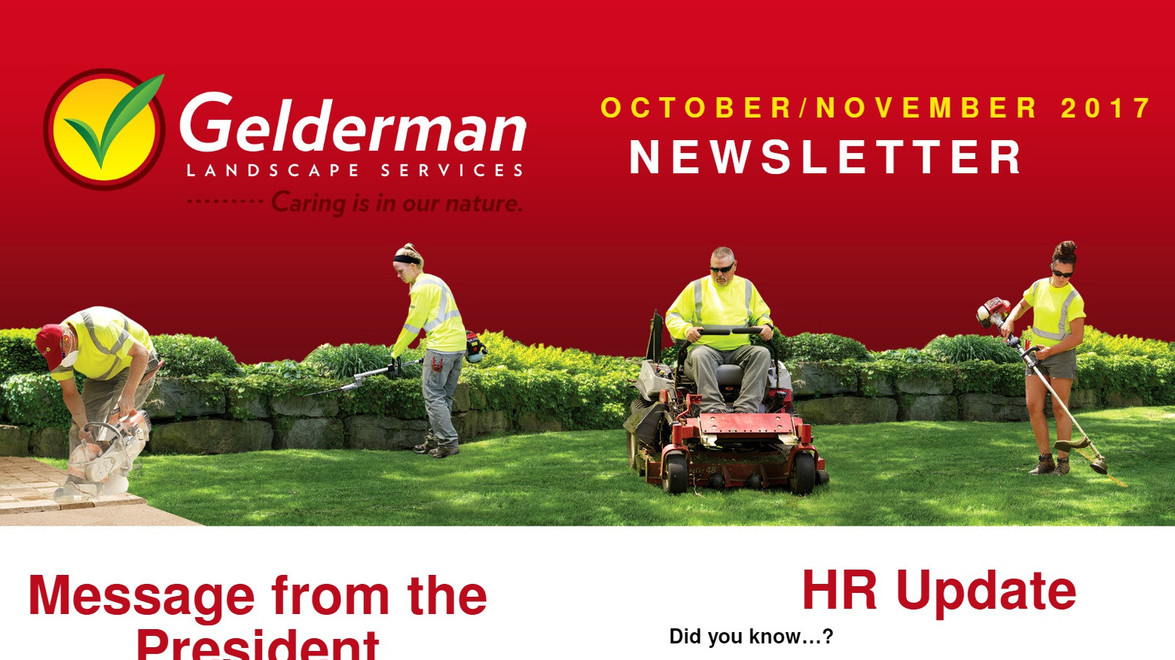 Gelderman October-November Newsletter is Available!